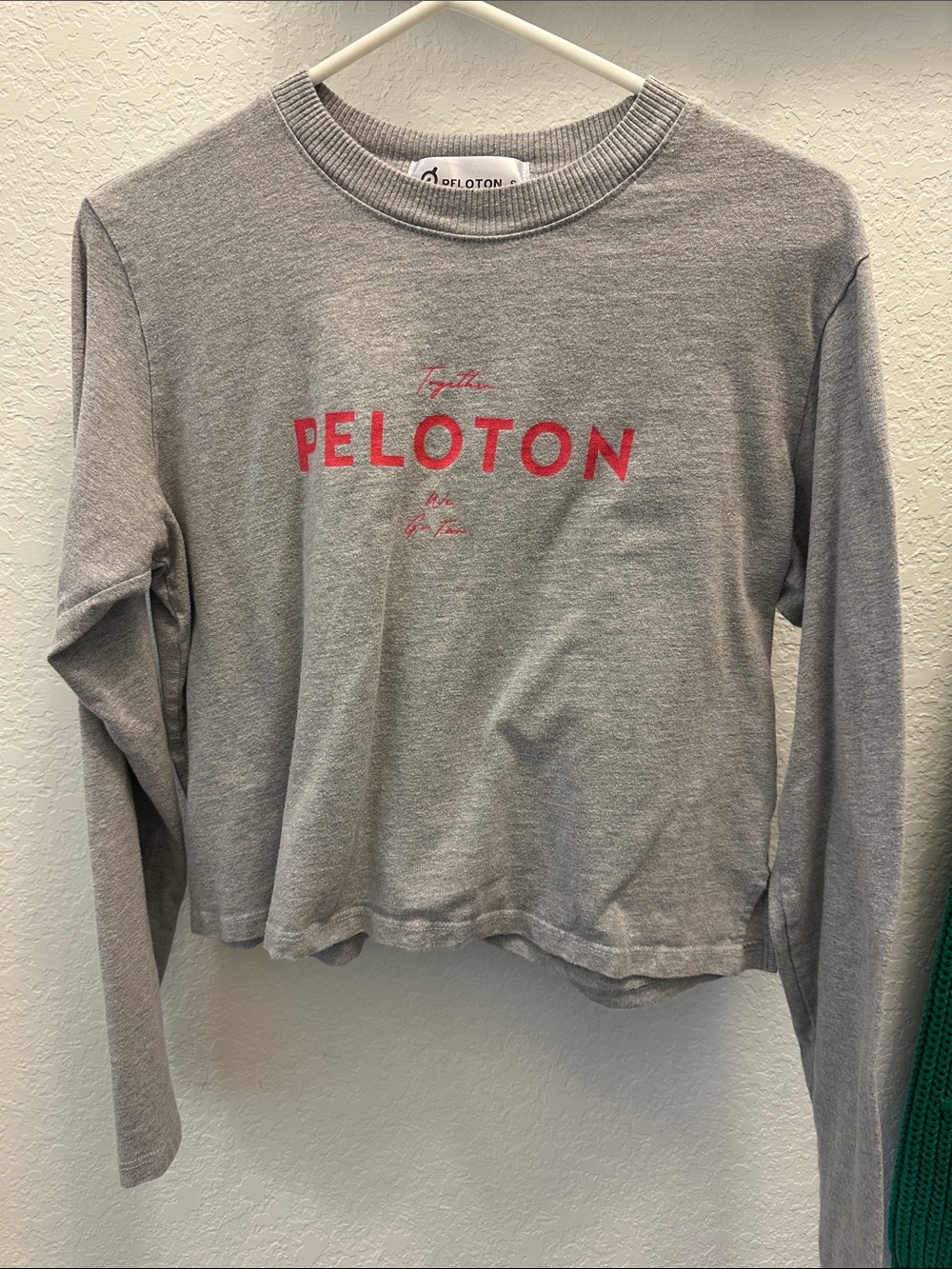Peloton Gray Sweatshirt with Red Logo